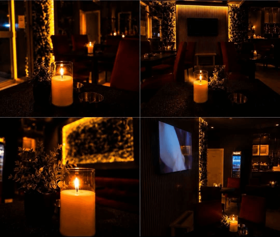 Candlelit lounge at Barman